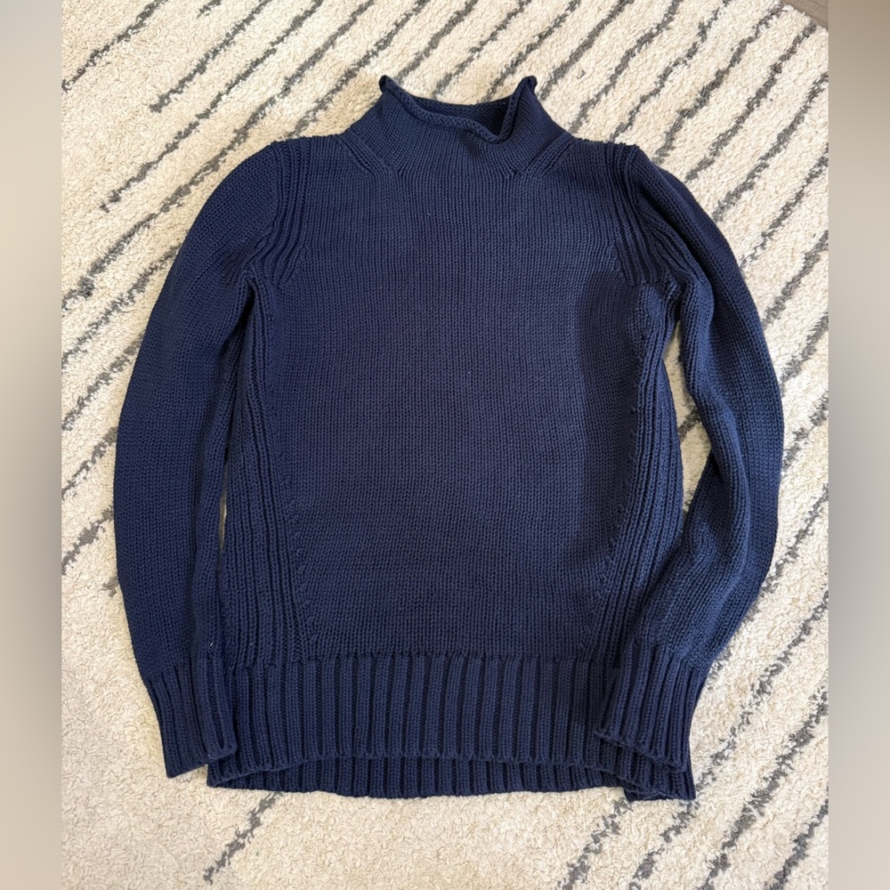 J. Crew Dark Blue Women's Turtleneck Sweater
